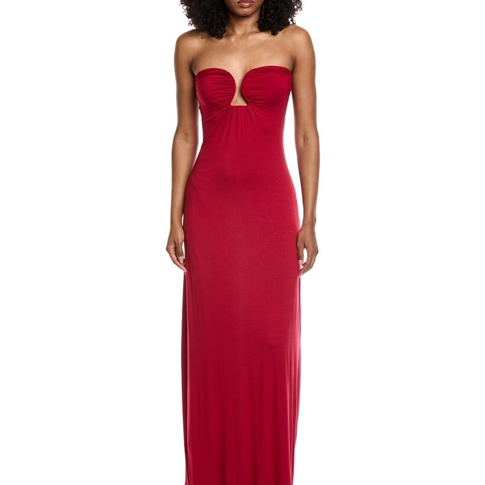 NWOT Amanda Uprichard Saladana Red Strapless Maxi Dress